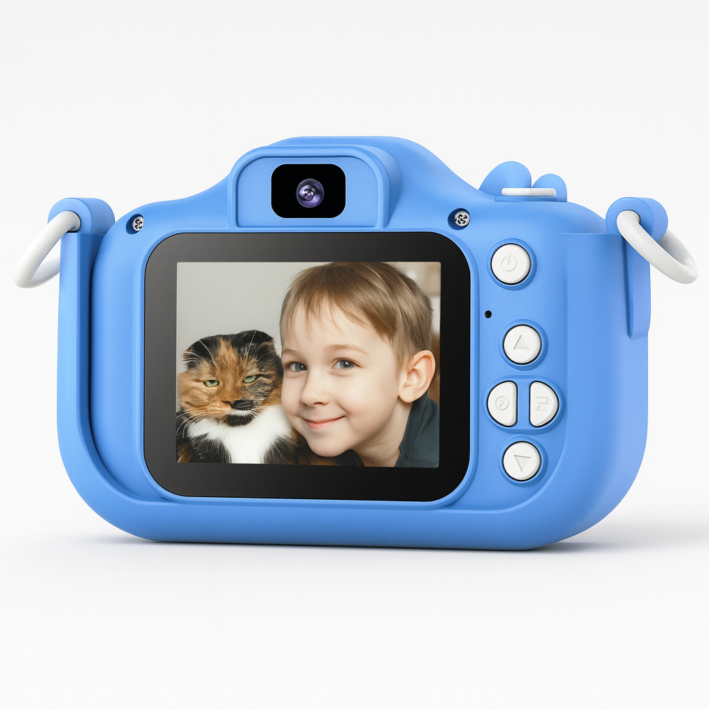 Appareil Photo Enfant 1080P – Design Chien Bleu + carte mémoire 32 Go