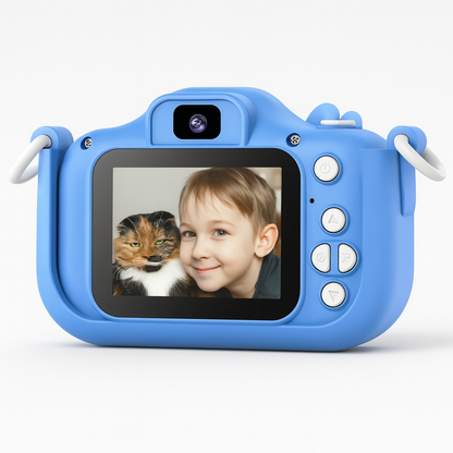 Appareil Photo Enfant 1080P – Design Chien Bleu + carte mémoire 32 Go