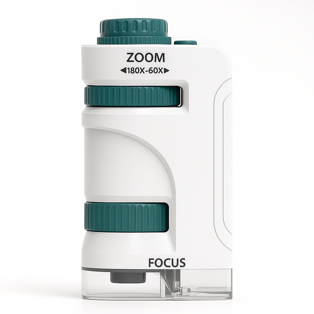Mini Microscope de Poche Enfant – LED & 180× Zoom
