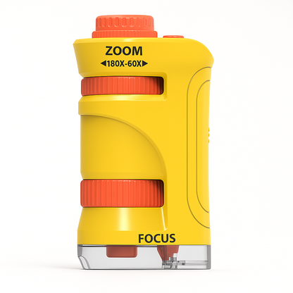 Mini Microscope de Poche Enfant – LED & 180× Zoom