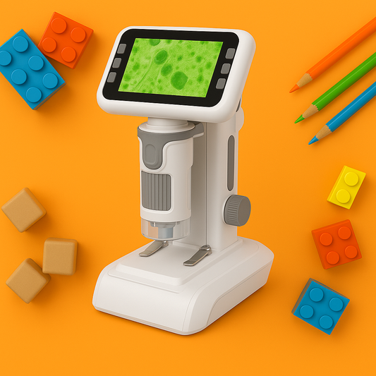 Microscope Enfant 1600× – Écran 4" & Lumière LED