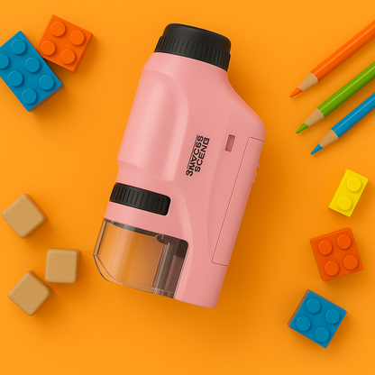Microscope Fille 120× – LED & Format de Poche