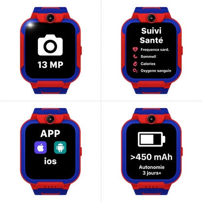 Montre connectée enfant ludique – SOS, appel vidéo | KidooWatch™