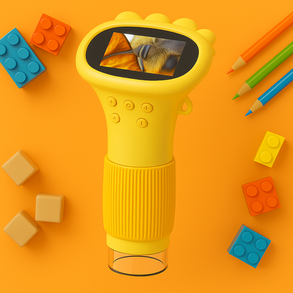 Microscope Enfant 1000× – Écran IPS & Lumière LED