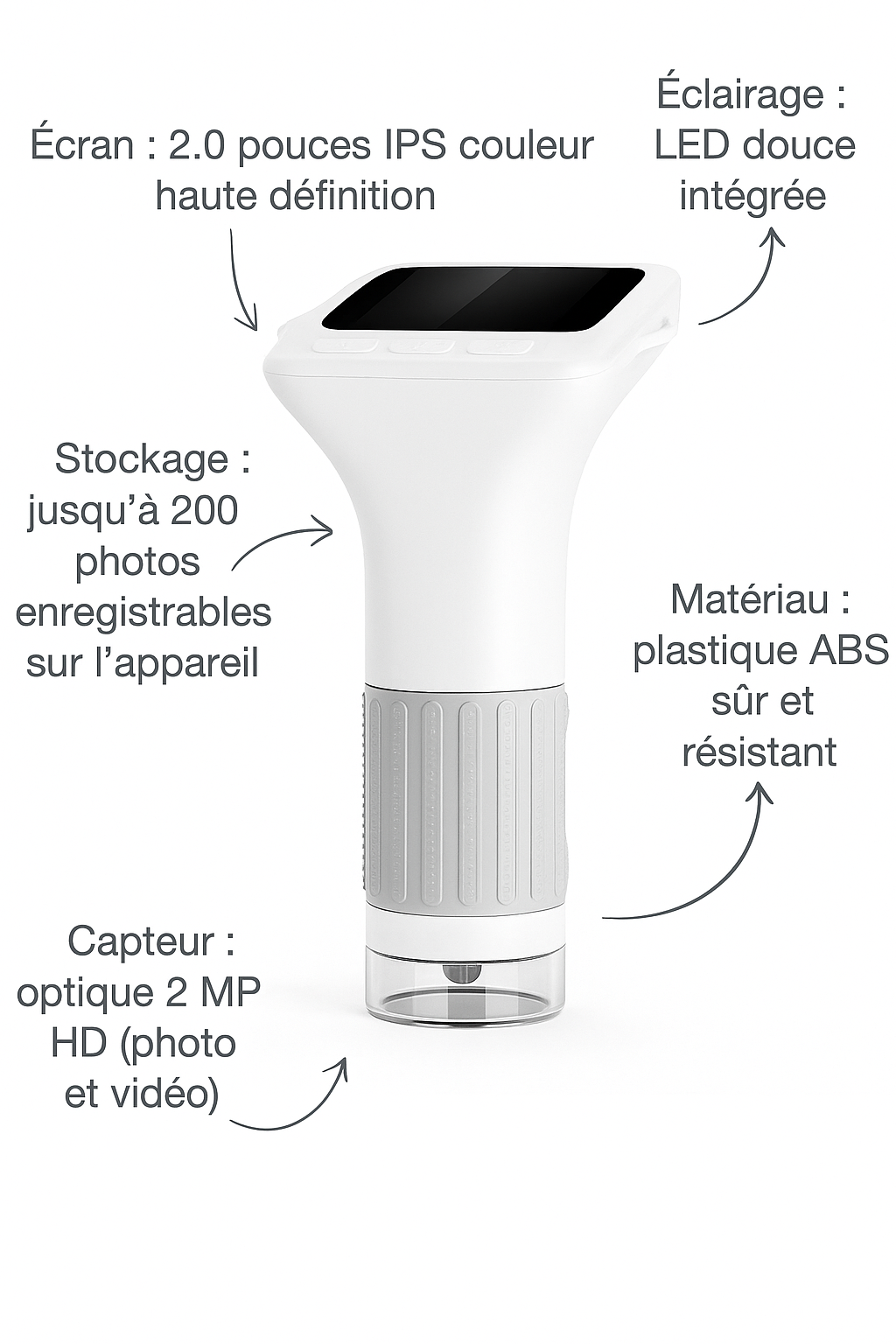 Microscope Enfant 1000× – Écran IPS & Caméra HD