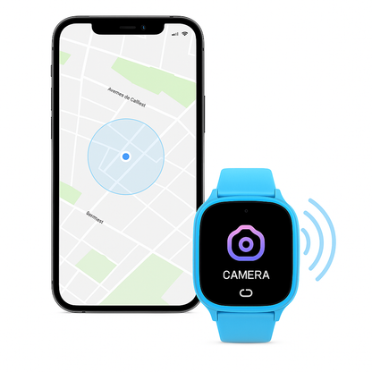 Montre Connectée Bleu Enfant 2G avec SOS & Mode école | KidooWatch™