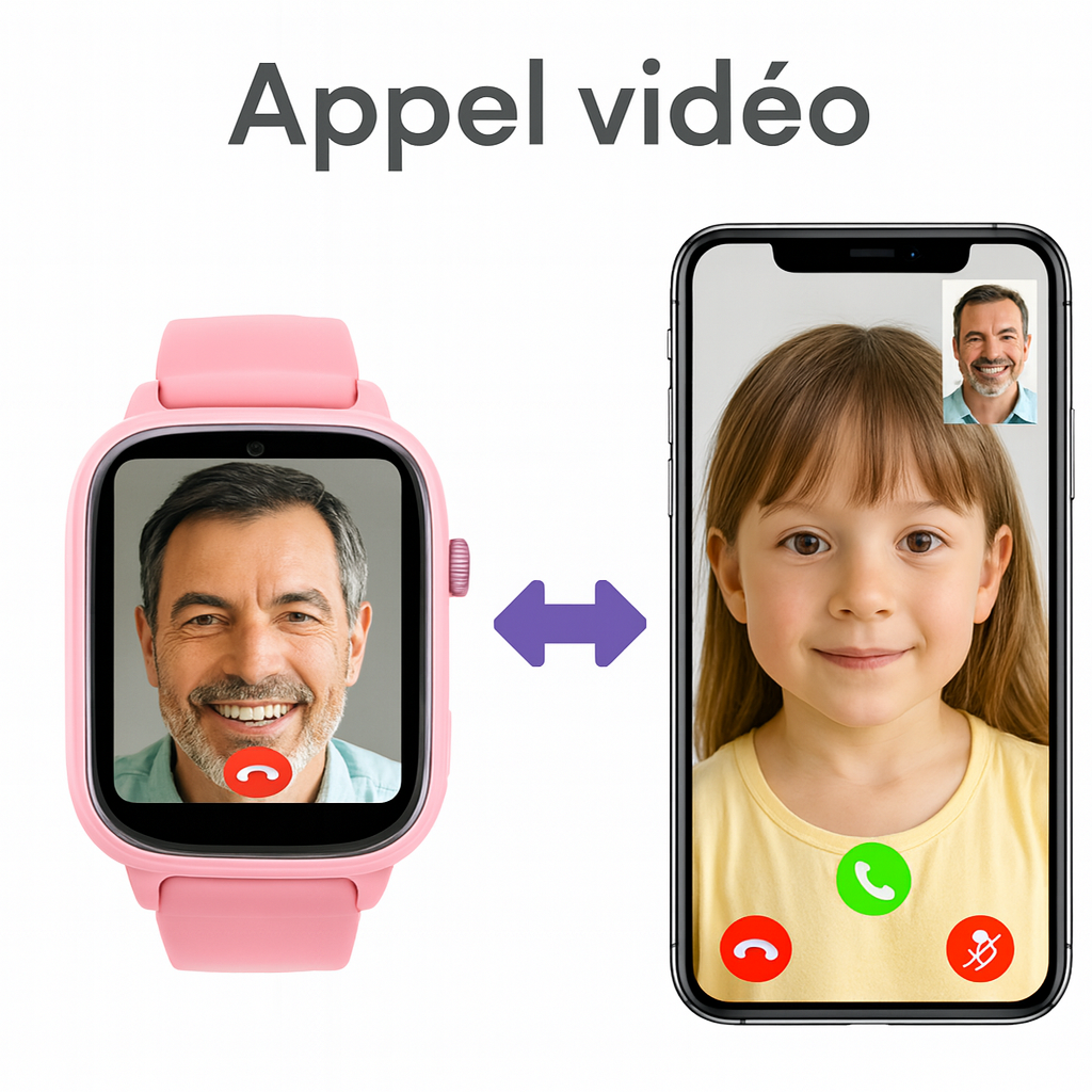 Montre connectée Fille 2G avec SOS & Mode école | KidooWatch™