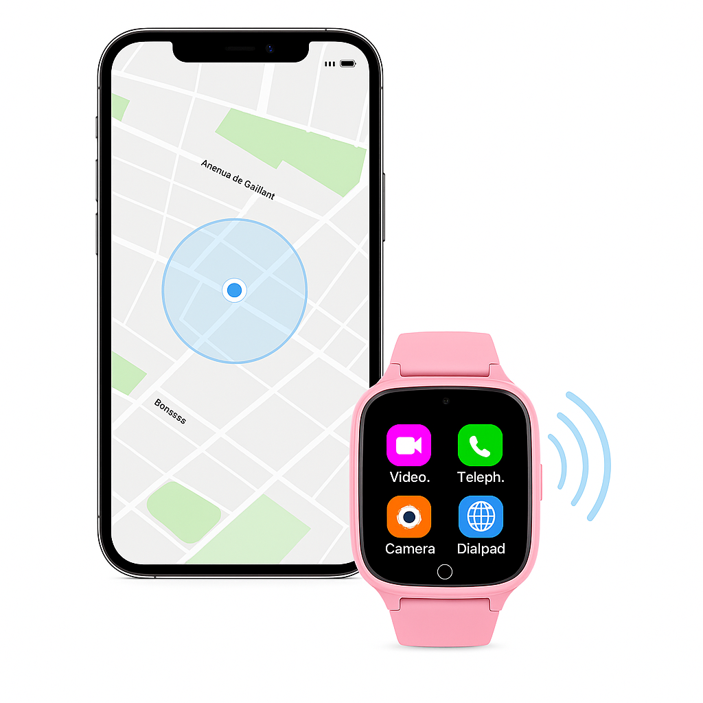 Montre Connectée Fille  4G - 1000mAh – GPS , appel vidéo  | KidooWatch™