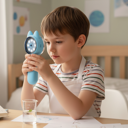 Microscope Enfant 1000× – Écran IPS & Jeux Intégrés |