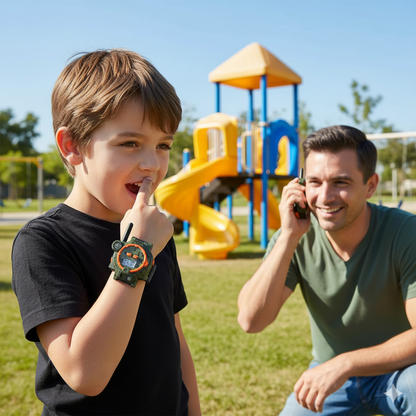 Montre Talkie-Walkie Enfant Camouflage – Pack de 2 Rechargeables | KidooWatch™