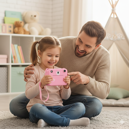 Appareil Photo Instantané Fille 1080P – Objectif Rotatif 180°