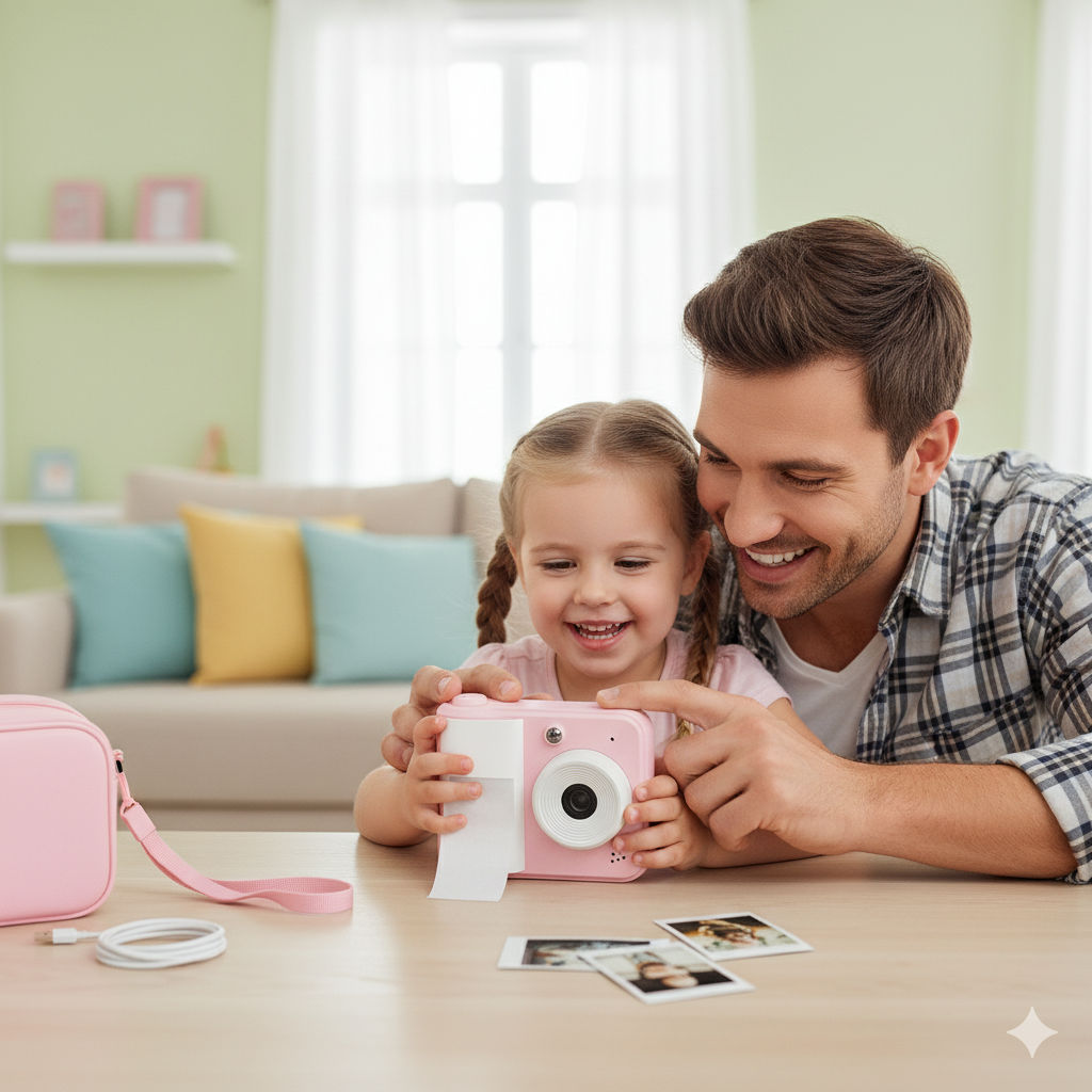 Appareil Photo Instantané Enfant 1080P – Impression & 48MP HD | KidooWatch™