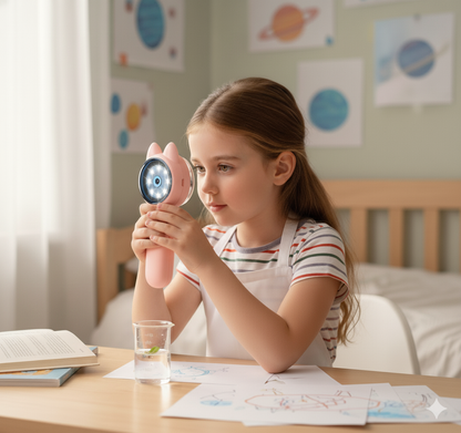 Microscope Fille 1000× – Écran IPS & Jeux Intégrés |