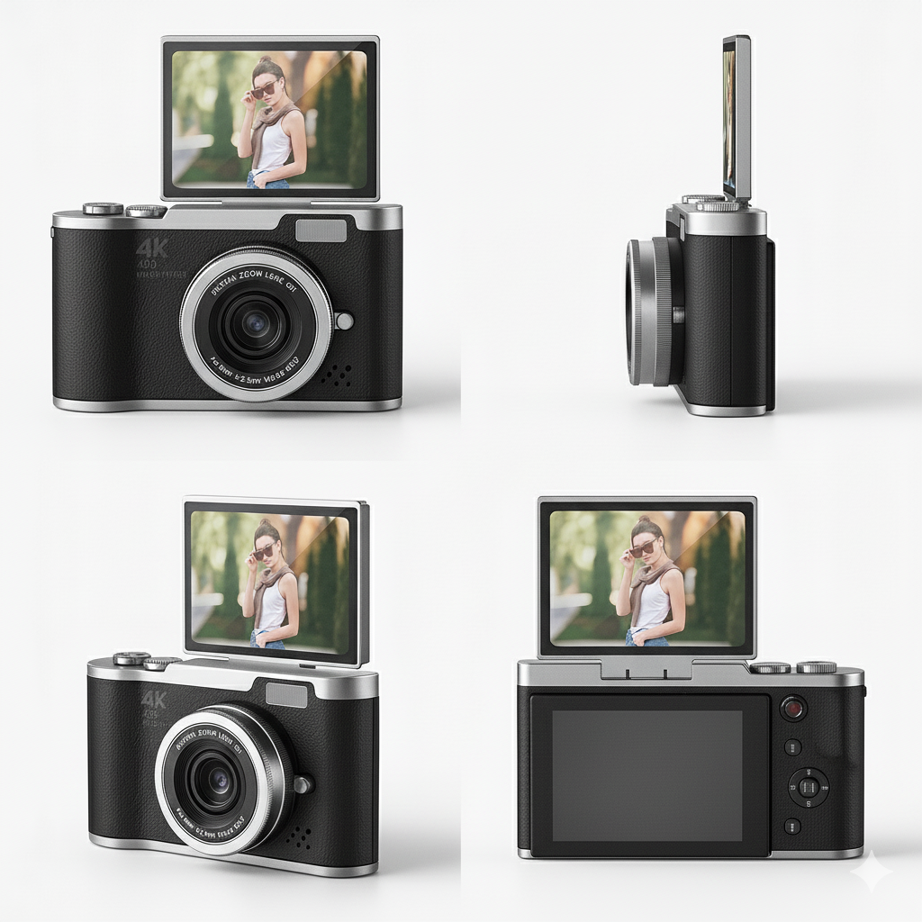 Appareil Photo 4K Enfant & Débutant – 48MP Écran Rotatif 180° | KidooWatch™