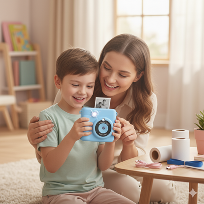 Appareil Photo Instantané Enfant 1080P – Impression + carte mémoire 32 Go