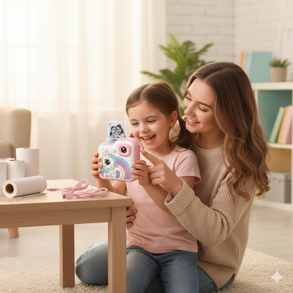 Appareil Photo Instantané Enfant Bluetooth – Impression + carte mémoire 32 Go