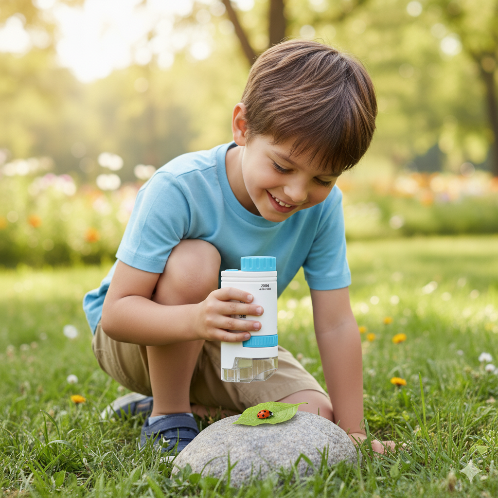 Microscope de poche LED pour Enfant 200×