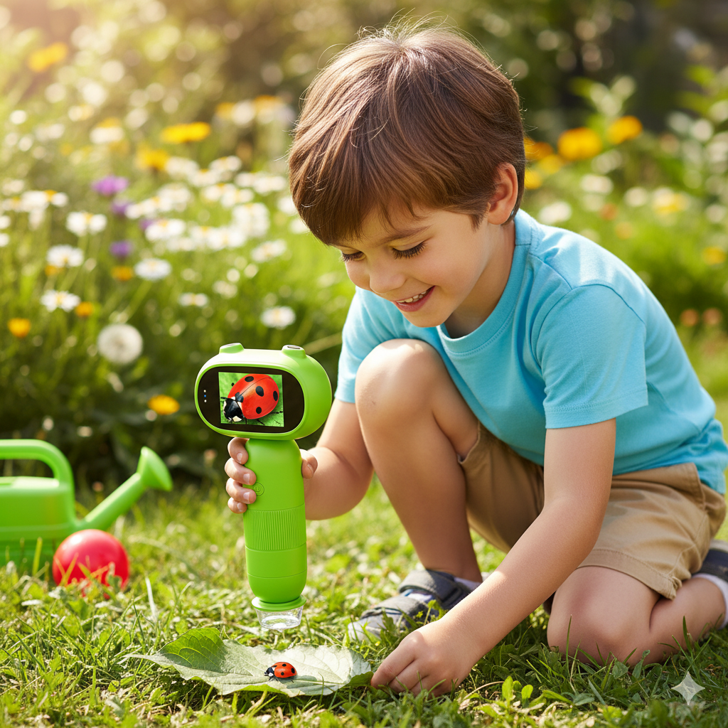 Microscope Enfant  1080P & Photo/Vidéo + carte mémoire 32 GO