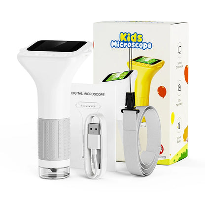 Microscope Enfant 1000× – Écran IPS & Caméra HD