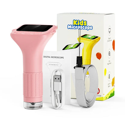 Microscope Fille 1000× – Écran IPS & Caméra HD