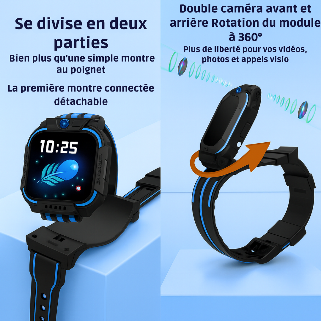 Montre Connectée garçon  5G Amovible – GPS, appel vidéo | KidooWatch™