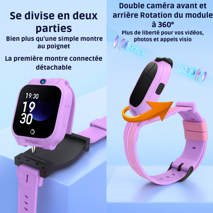 Montre Connectée Fille 5G Amovible – GPS, appel vidéo | KidooWatch™