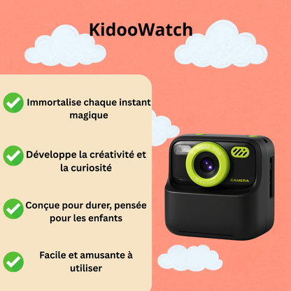 Appareil Photo Enfant impression & Double Objectif + carte mémoire 32 Go