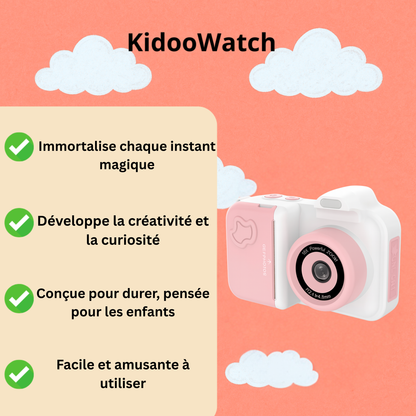 Appareil Photo Instantané Fille 1080P – Double Objectif + carte mémoire 32 Go