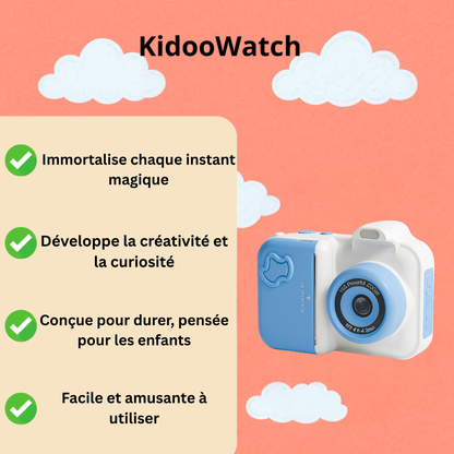 Appareil Photo Instantané Enfant  1080P – Double Objectif + carte mémoire 32 Go