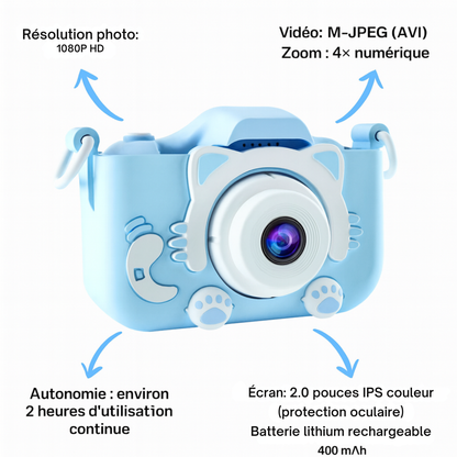 Appareil Photo Numérique Enfant 1080P + carte mémoire 32 Go