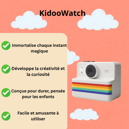 Appareil Photo Instantané Enfant Full HD– Rotatif 180° & 1500 mAh