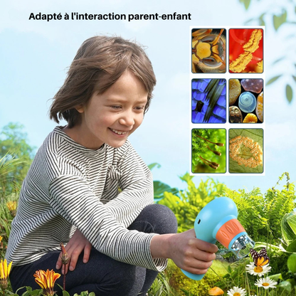 Microscope Portable Enfant – 2-en-1 Exploration & Découverte