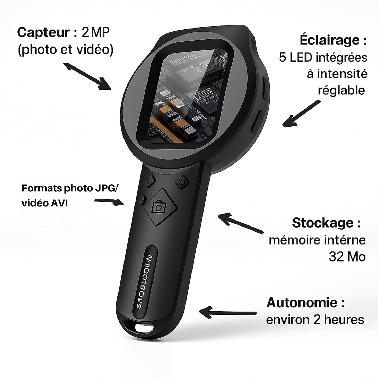 Microscope Portable Enfant – Écran HD & Lumière LED