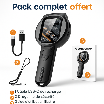 Microscope Portable Enfant – Écran HD & Lumière LED