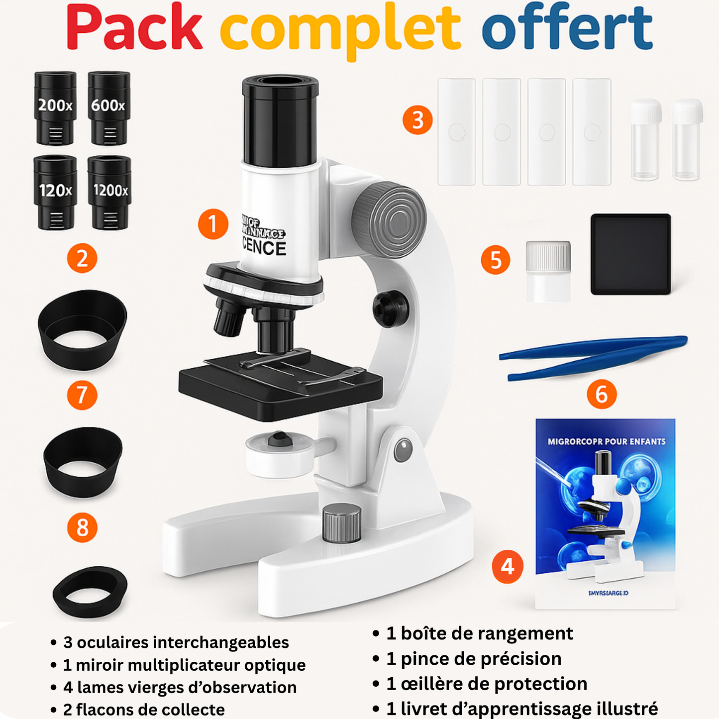 Microscope Enfant 4800× – Kit Biologie & Découverte | KidooWatch™