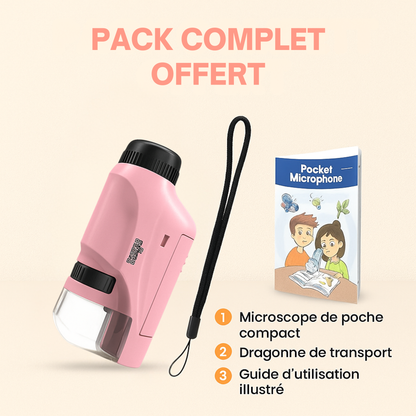 Microscope Fille 120× – LED & Format de Poche