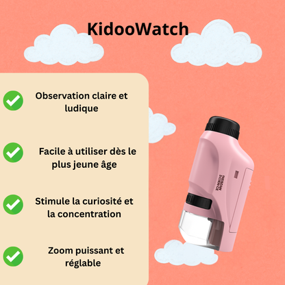 Microscope Fille 120× – LED & Format de Poche