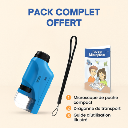 Microscope Garçon 120× – LED & Format de Poche