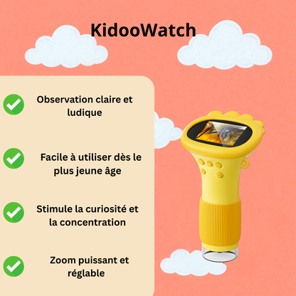 Microscope Enfant 1000× – Écran IPS & Lumière LED