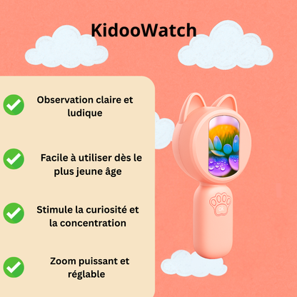 Microscope Fille 1000× – Écran IPS & Jeux Intégrés |