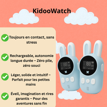 Talkie-Walkie Enfant – Pack de 2 Sans Fil avec Lampe Torche | KidooWatch™
