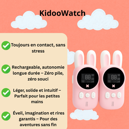 Talkie-Walkie Enfant 10 ans – Pack de 2 avec Lampe Torche | KidooWatch™