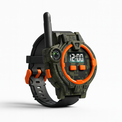 Montre Talkie-Walkie Enfant Camouflage – Pack de 2 Rechargeables | KidooWatch™
