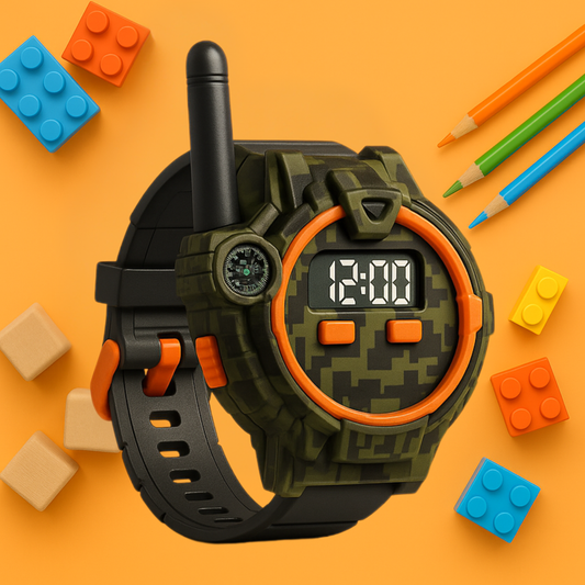 Montre Talkie-Walkie Enfant Camouflage – Pack de 2 Rechargeables | KidooWatch™