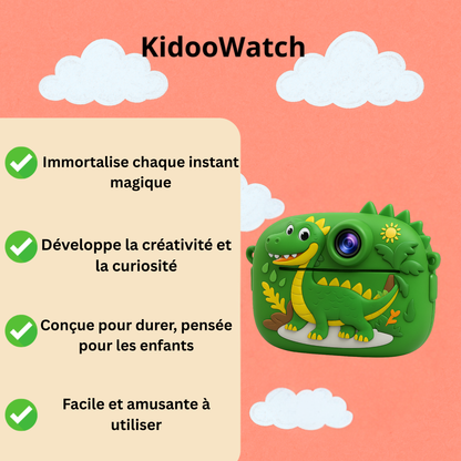 Appareil Photo Enfant Dinosaure – Impression Instantanée HD + carte mémoire 32 Go