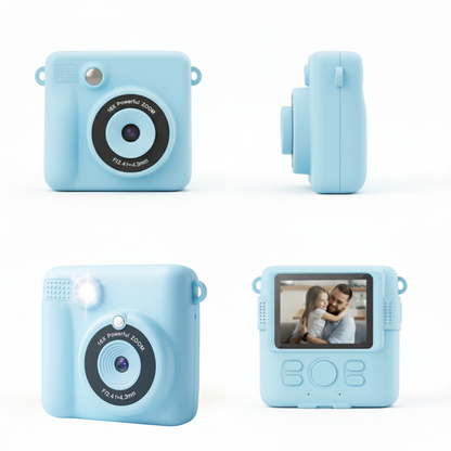 Appareil Photo Instantané Enfant 1080P – Impression + carte mémoire 32 Go