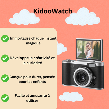 Appareil Photo 4K Enfant & Débutant – 48MP Écran Rotatif 180° | KidooWatch™