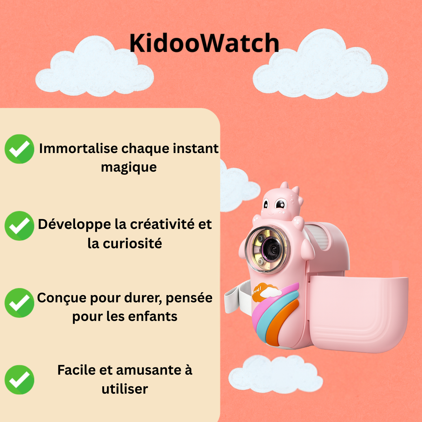 Appareil Photo Microscope  LED Enfant – 1000x Zoom & Écran HD | KidooWatch™