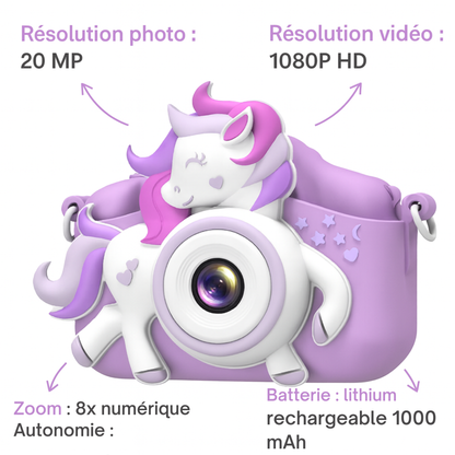 Appareil Photo Numérique Fille – 1080P HD + Carte mémoire 32 Go