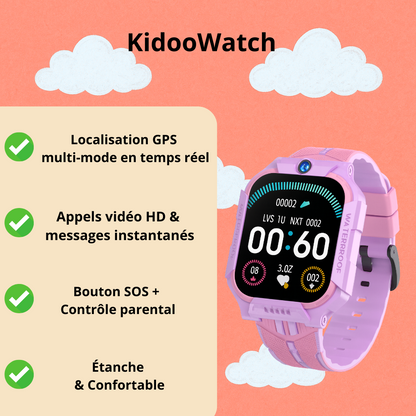 Montre Connectée Fille 5G Amovible – GPS, appel vidéo | KidooWatch™